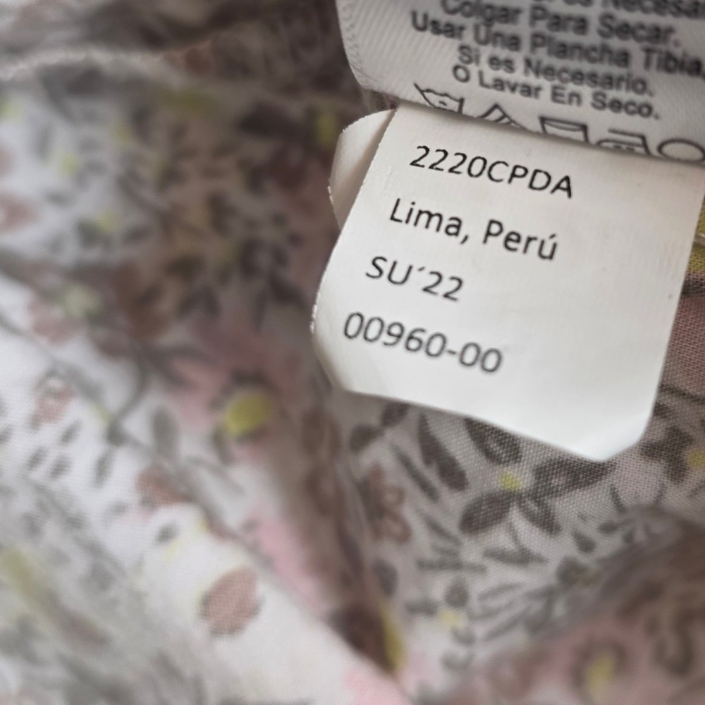 Nation LTD Floral Puff Sleeve Blouse Women Medium Pink Yellow 2220CPDA - Picture 4 of 12